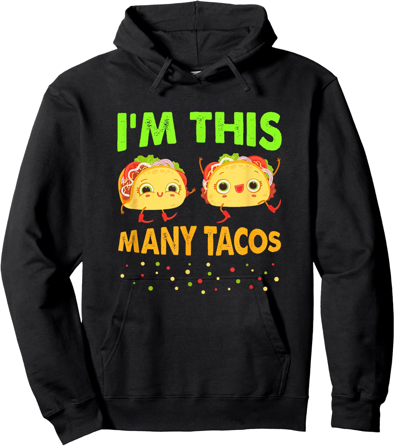 I'm This Many Tacos Second Birthday Twosday Cinco De Mayo Hoodie - Hoodie | Black