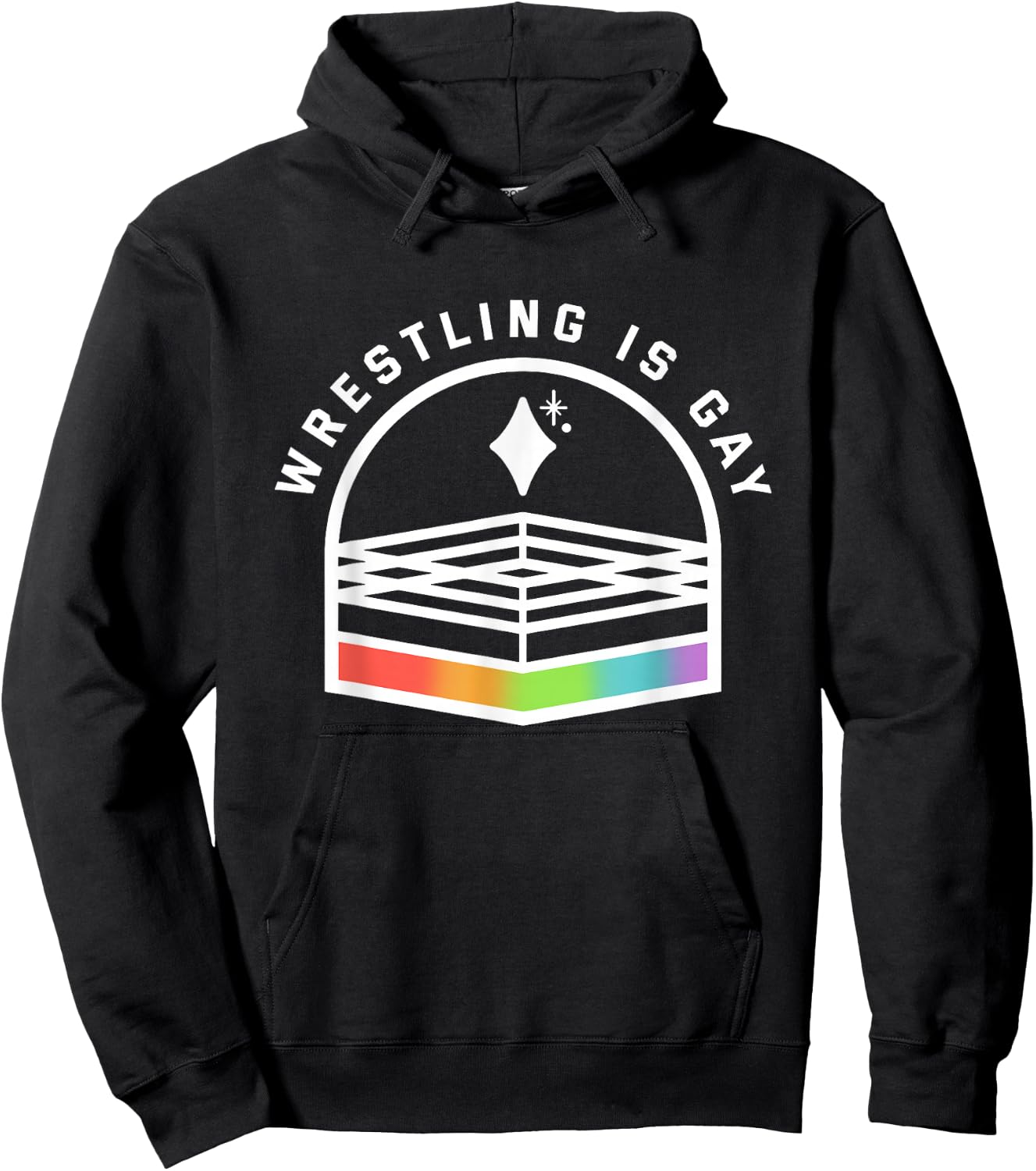 Wrestling Is Gay Funny Gay LGBT Hoodie - Hoodie | Black