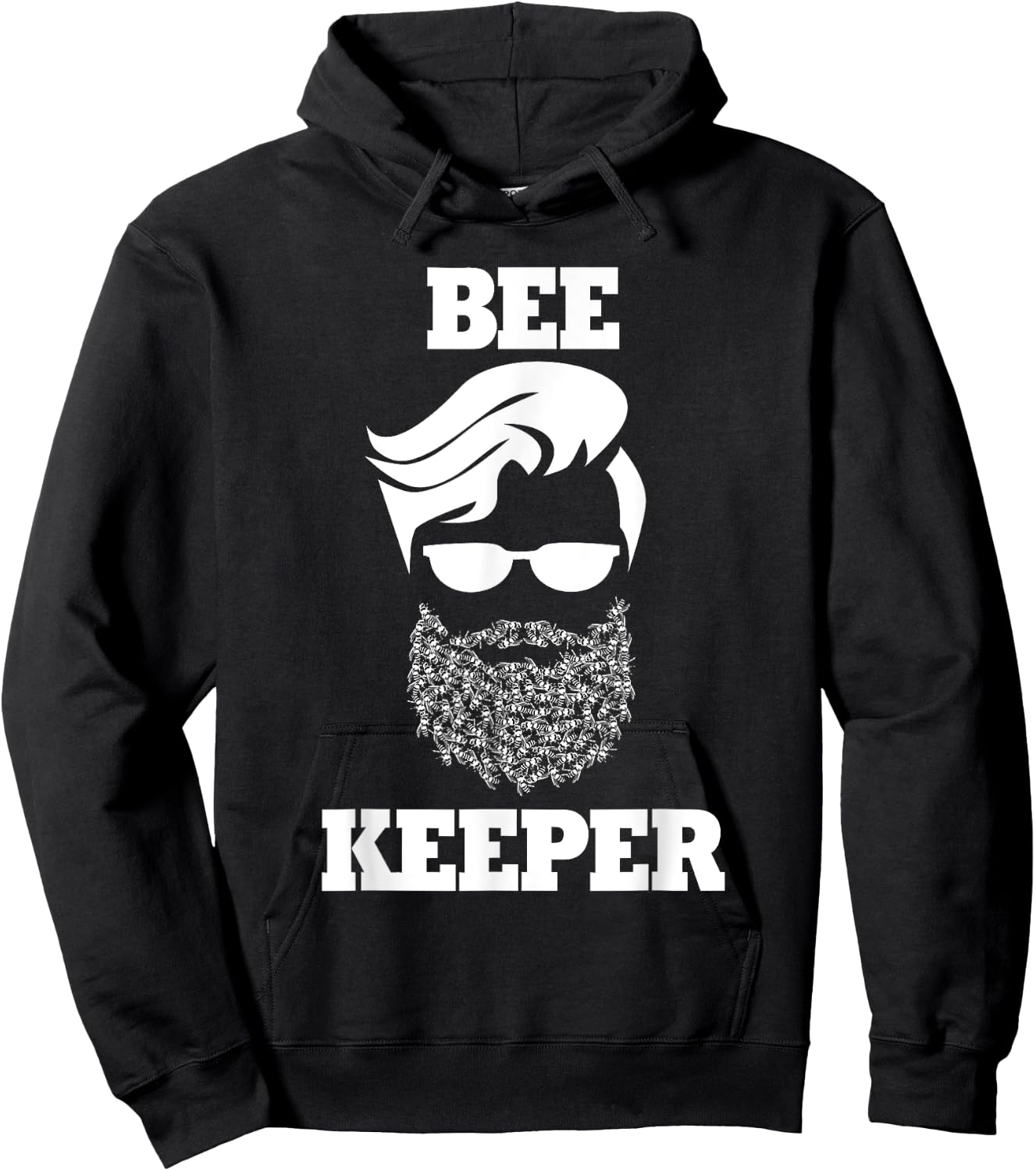 Beekeeper bee keeper funny bees beard Hoodie - Hoodie | Black