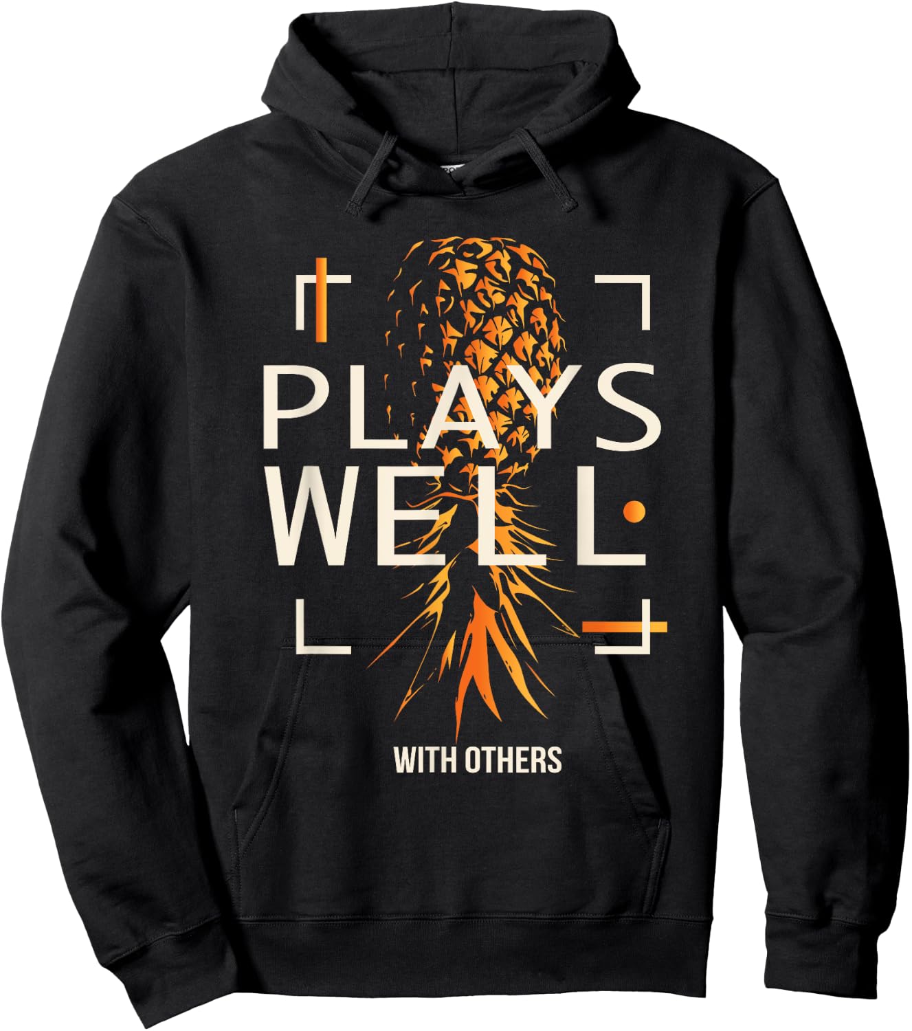 Cool Swingers Lifestyle Funny Upside Down Pineapple Hoodie - Hoodie | Black