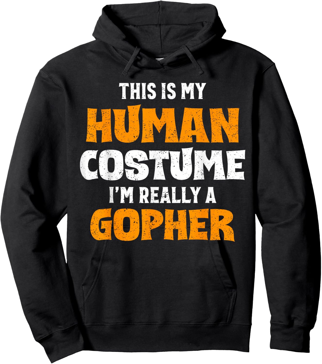 This Is My Human Costume I'm Really A Gopher Halloween Hoodie - Hoodie | Black