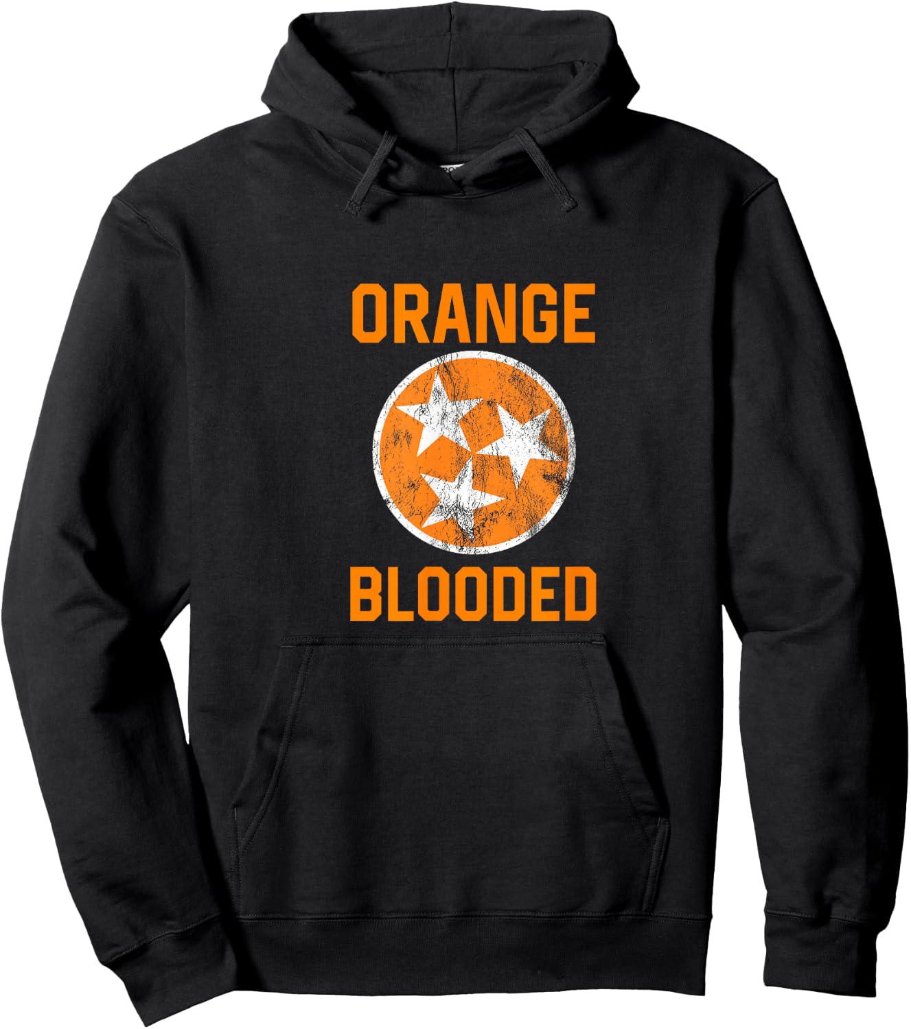 Tennessee Fan Orange Blooded Vol Sports Fan State Flag TN Hoodie - Hoodie | Black