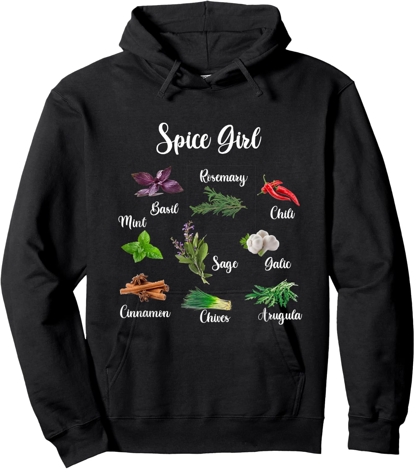 Spice Girl Funny Chef Cooking Lover Food Herb Chef Job Pride Hoodie - Hoodie | Black