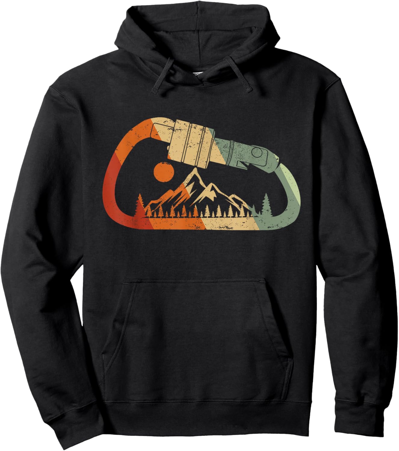 Retro Vintage Climbing Hiking Gift Rock Climber Hoodie - Hoodie | Black