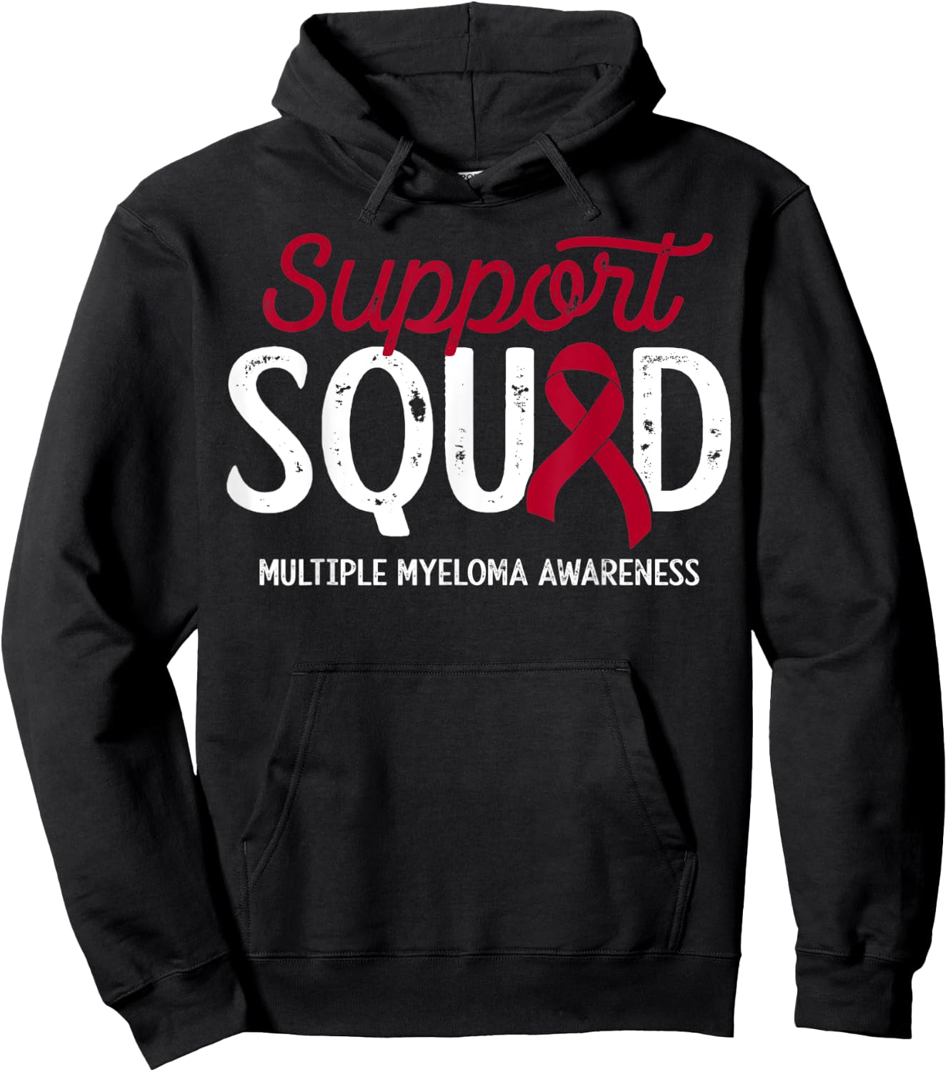 Multiple Myeloma Cancer Warrior Support Squad Survivor Crew Hoodie - Hoodie | Black