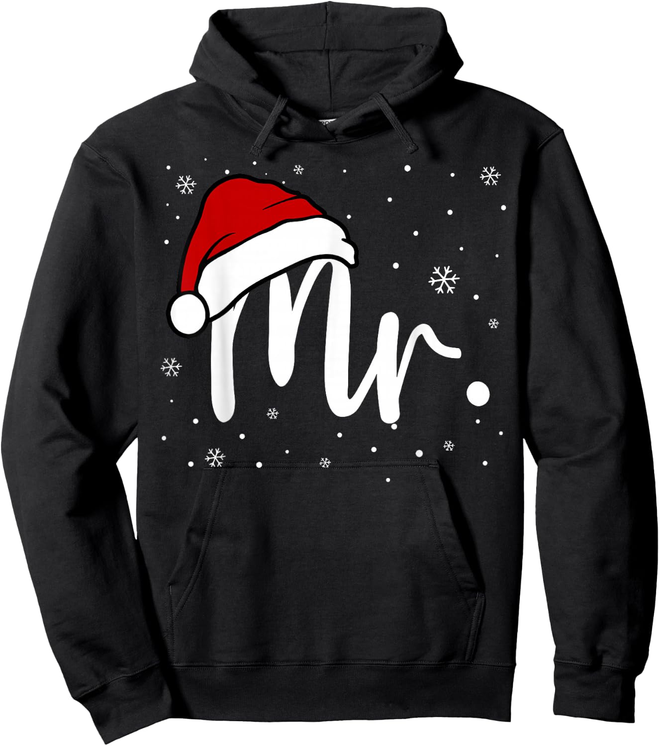 Mr And Mrs Claus Christmas Couples Matching His And Her Hoodie - Hoodie | Black