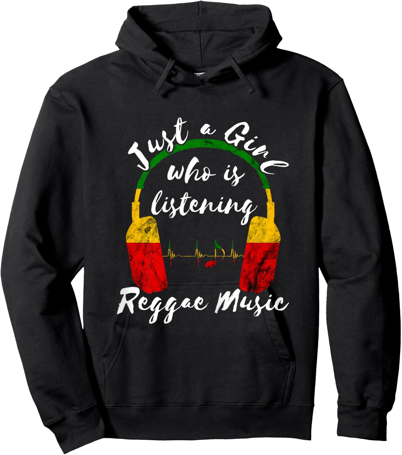 Just A Girl Who is Listening Reggae Music Rastafari Roots Hoodie - Hoodie | Black