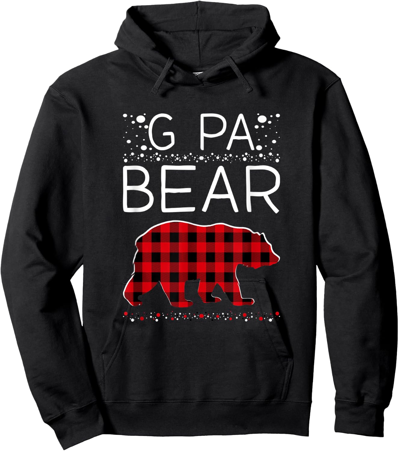 G Pa Bear Christmas Pajamas Matching Family Plaid Men Hoodie - Hoodie | Black
