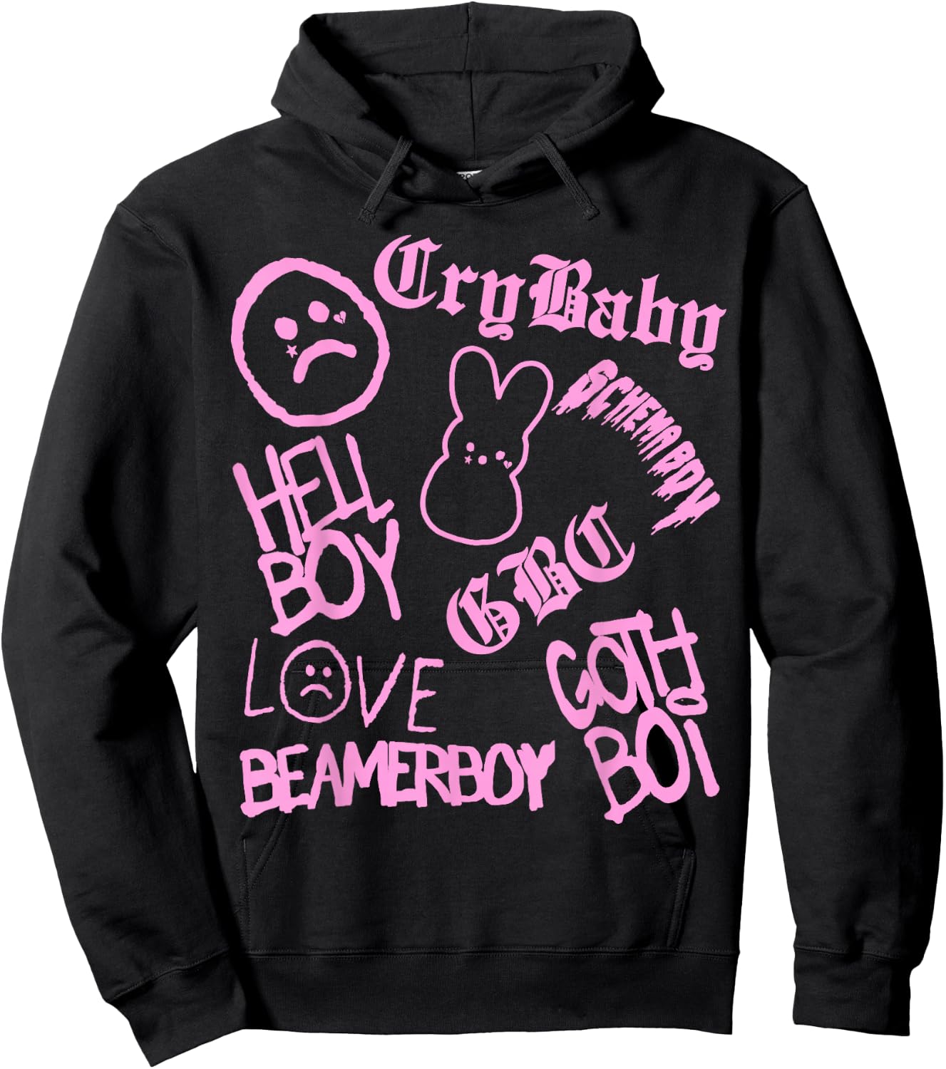 Lil Emo Rap Goth Peep Hip Hop Tattoo Hoodie - Hoodie | Black