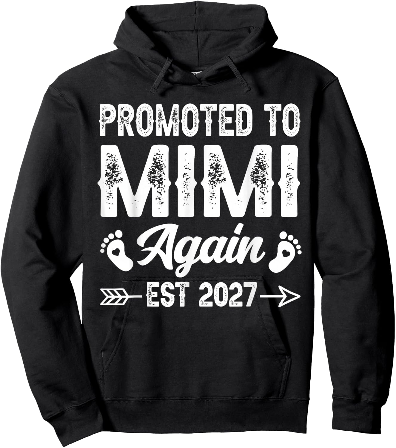 Promoted to Mimi Again Est 2027 Family Hoodie - Hoodie | Black