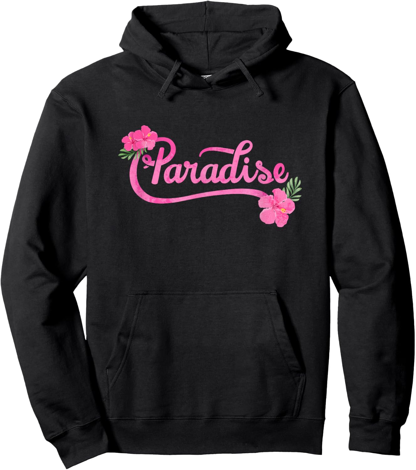 Paradise Printed - Casual Graphic Hoodie - Hoodie | Black