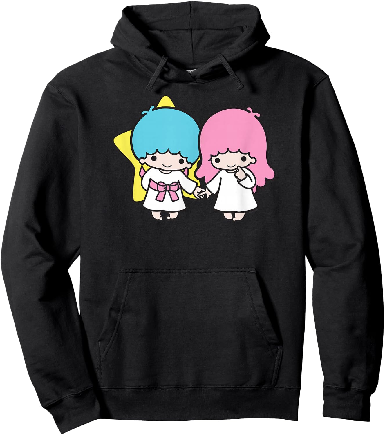 Little Twins Stars Holding Hands Hoodie - Hoodie | Black