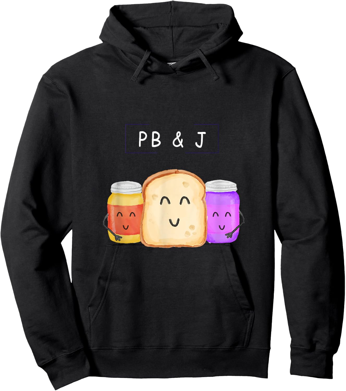 PB & J Halloween 2018 Matching Couple Costume Hoodie - Hoodie | Black