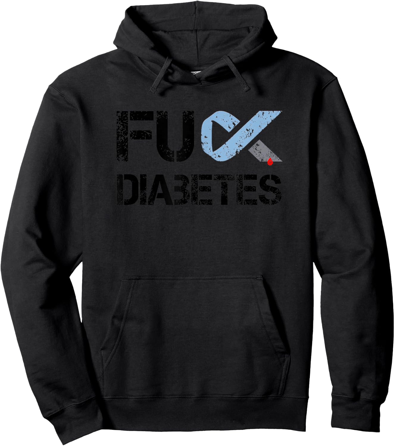 Fuck Diabetes, Diabetes Support and Awareness Hoodie - Hoodie | Black