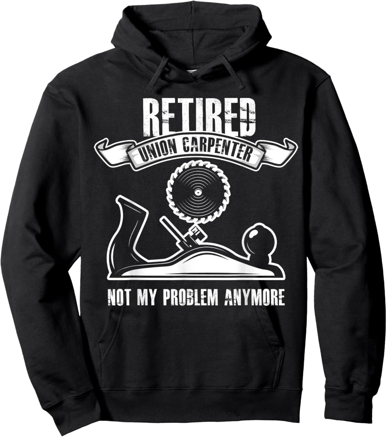 Retired Union Carpenter Shirt Union Carpenter Retirement Hoodie - Hoodie | Black