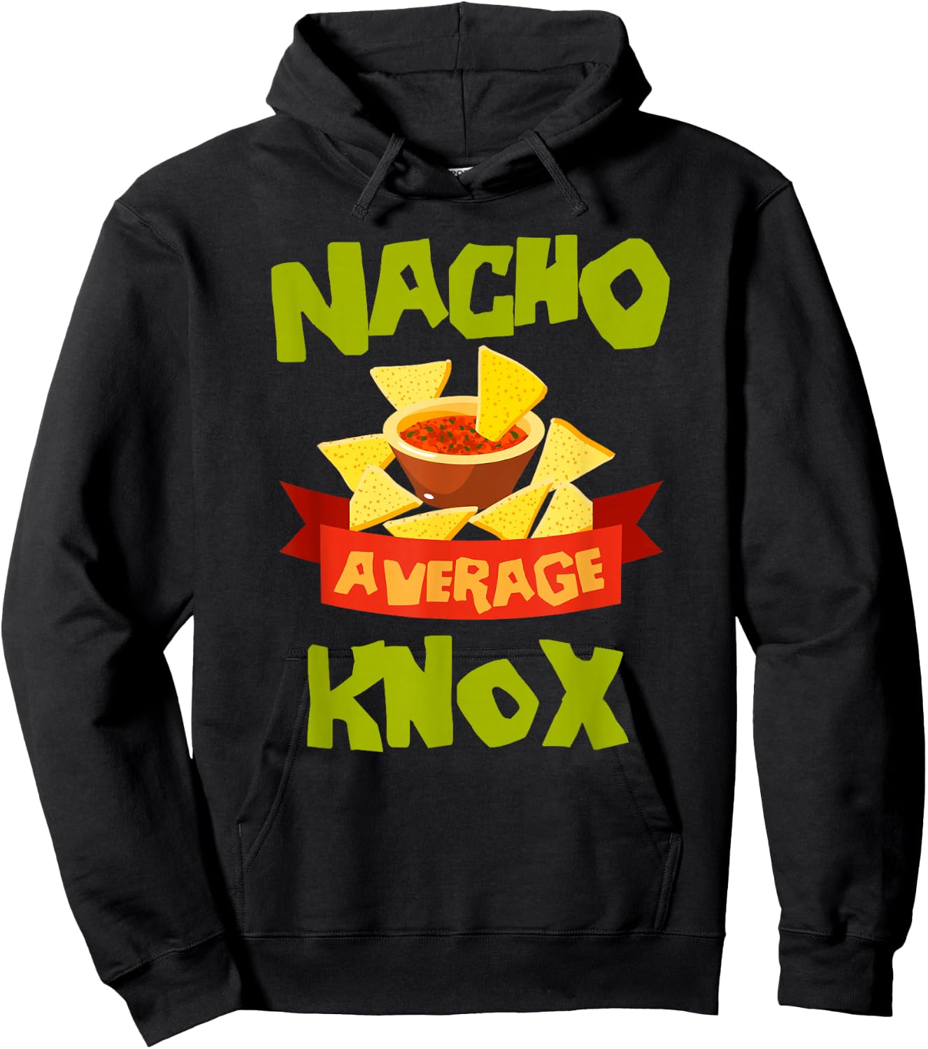 NACHO AVERAGE KNOX Funny Birthday Personalized Surname Hoodie - Hoodie | Black