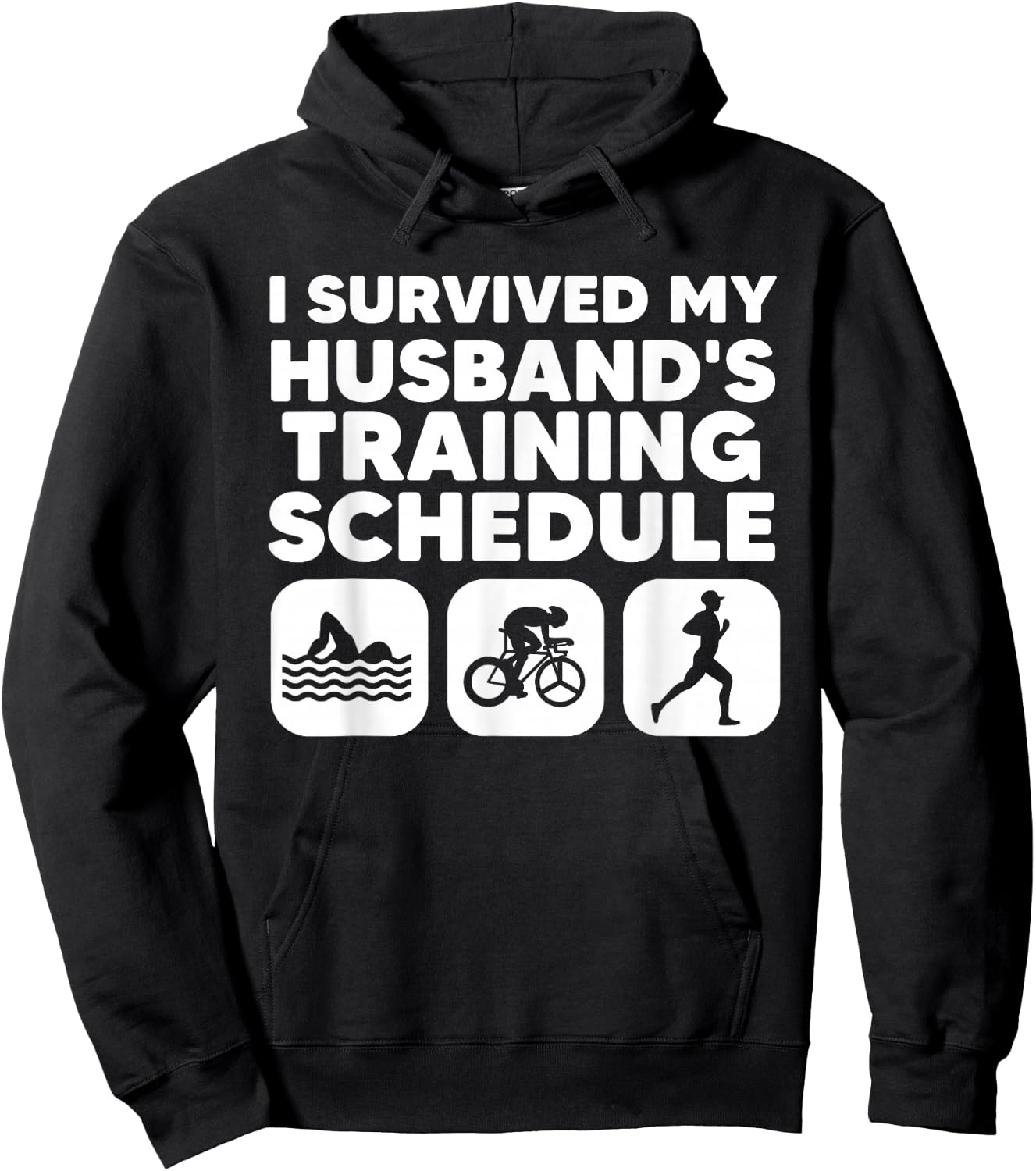 Funny Triathlon Art Women Triathlete Swim Bike Run Hoodie - Hoodie | Black