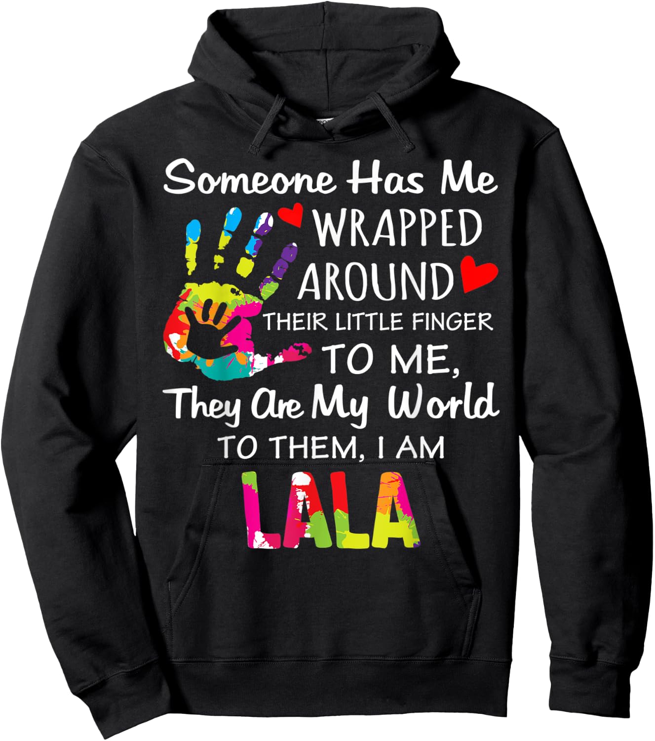 Lala Grandma Nickname Cute Lala is My Name Hoodie - Hoodie | Black