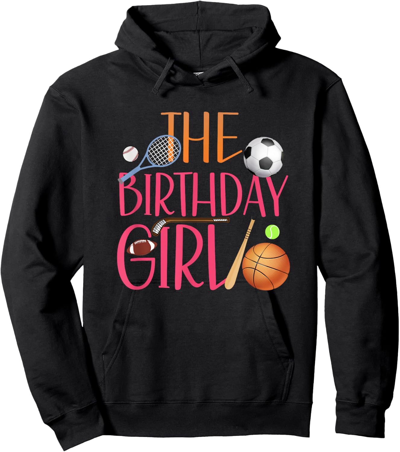 The Birthday Girl Sports Matching Family Party Hoodie - Hoodie | Black