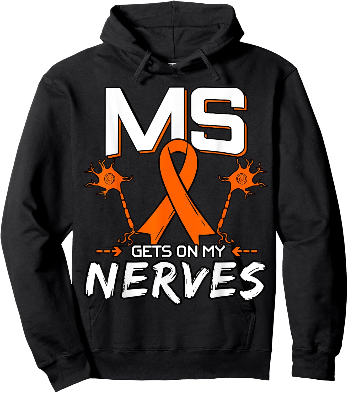 MS Gets On My Nerves Multiple Sclerosis Awareness Hoodie - Hoodie | Black