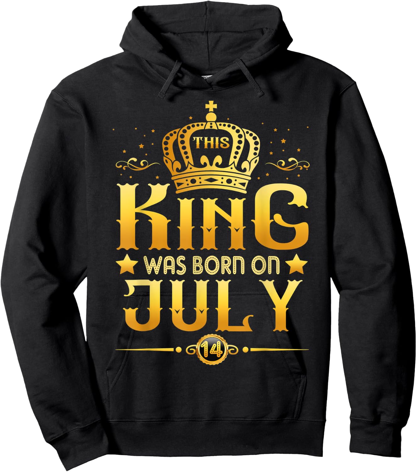This King Was Born On July 14th Cancer Leo Hoodie - Hoodie | Black