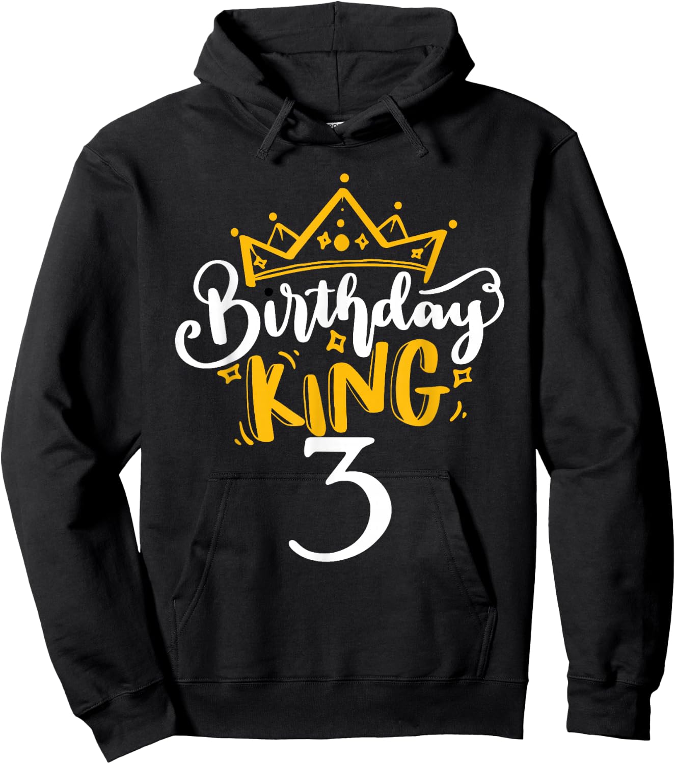 3rd Birthday King 3 Years Old Party Ideas For Boys Hoodie - Hoodie | Black