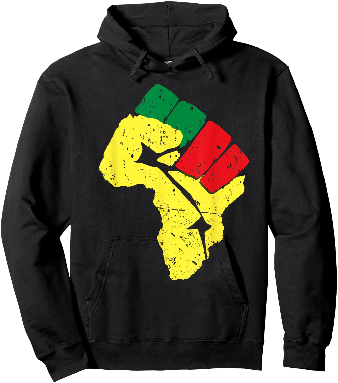 Black History Shirt Pan African Flag Colors Resist Fist Hoodie - Hoodie | Black
