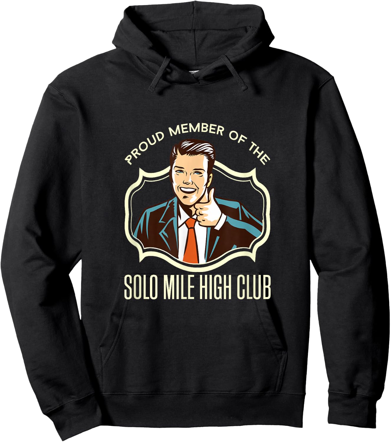 Solo mile high club member funny pilot shirt Hoodie - Hoodie | Black