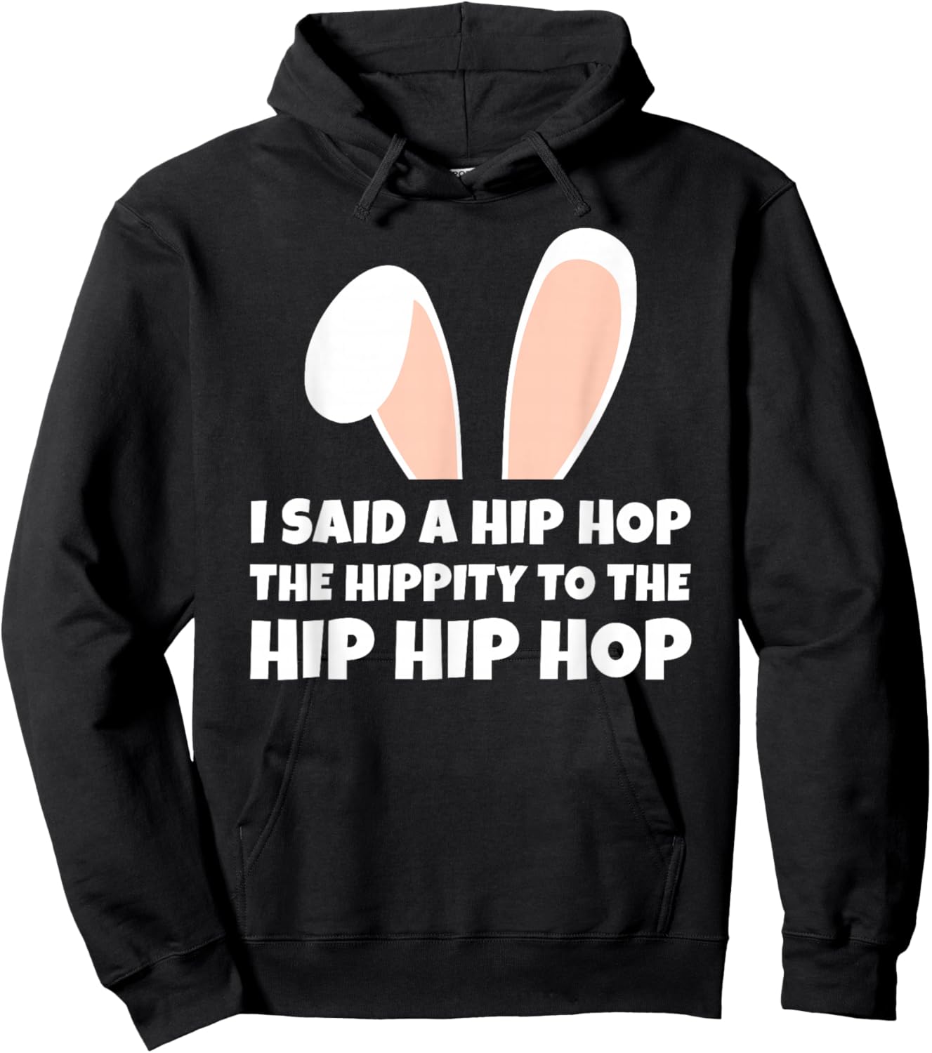 Easter bunny funny joke, cute hip hop rabbit Hoodie - Hoodie | Black