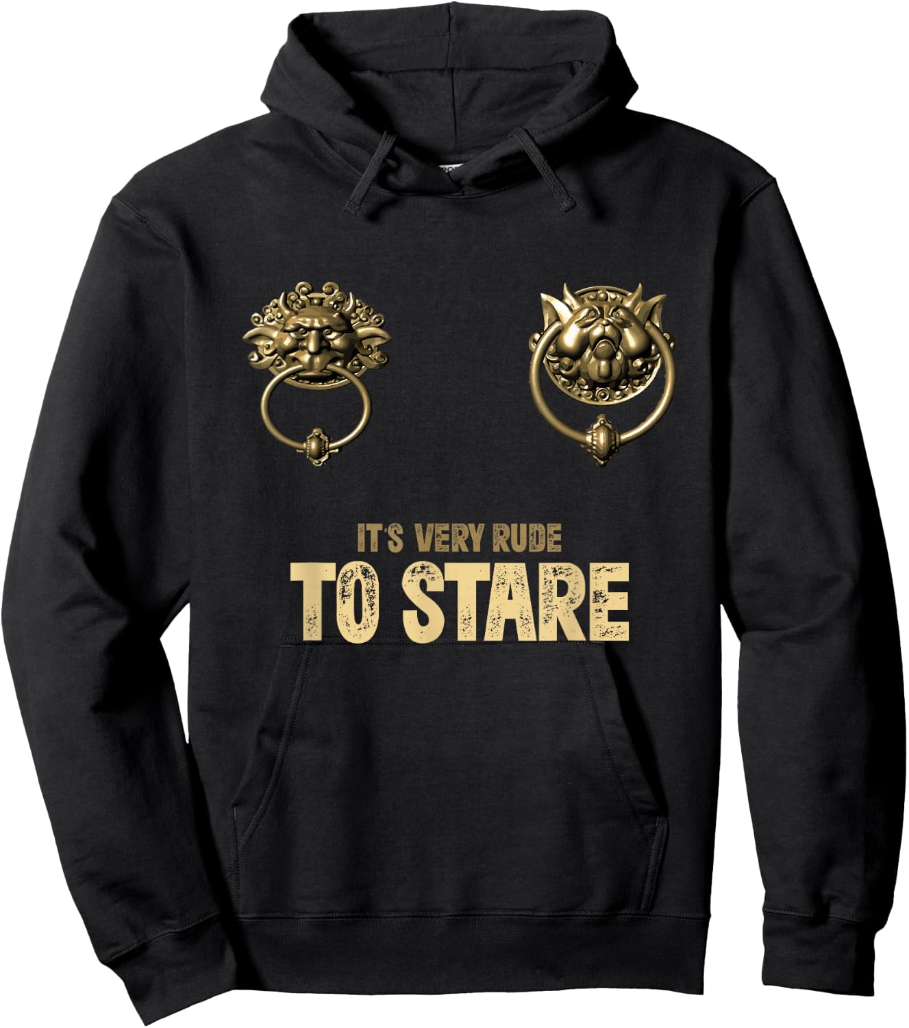 It's Very Rude to Stare Labyrinth Door Knocker Hoodie - Hoodie | Black