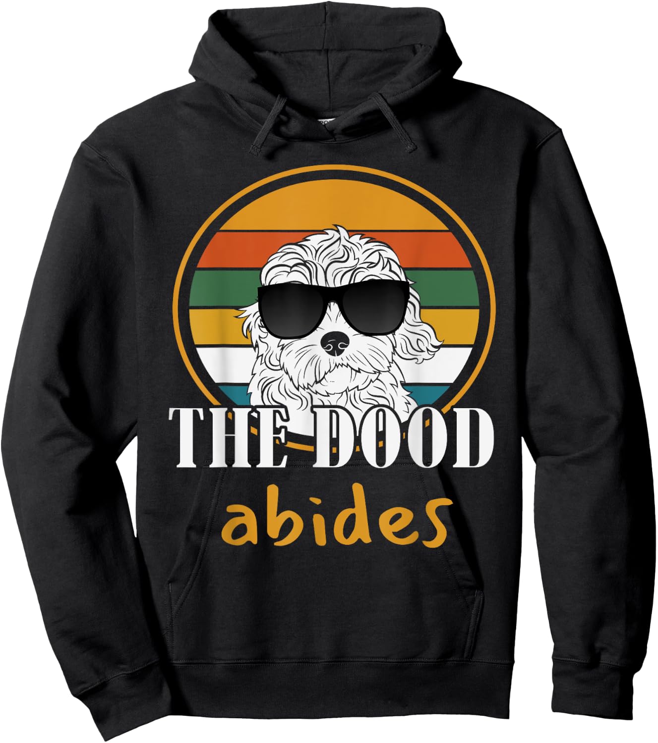The Dood Abides Labradoodle Goldendoodle Funny Classic Quote Hoodie - Hoodie | Black
