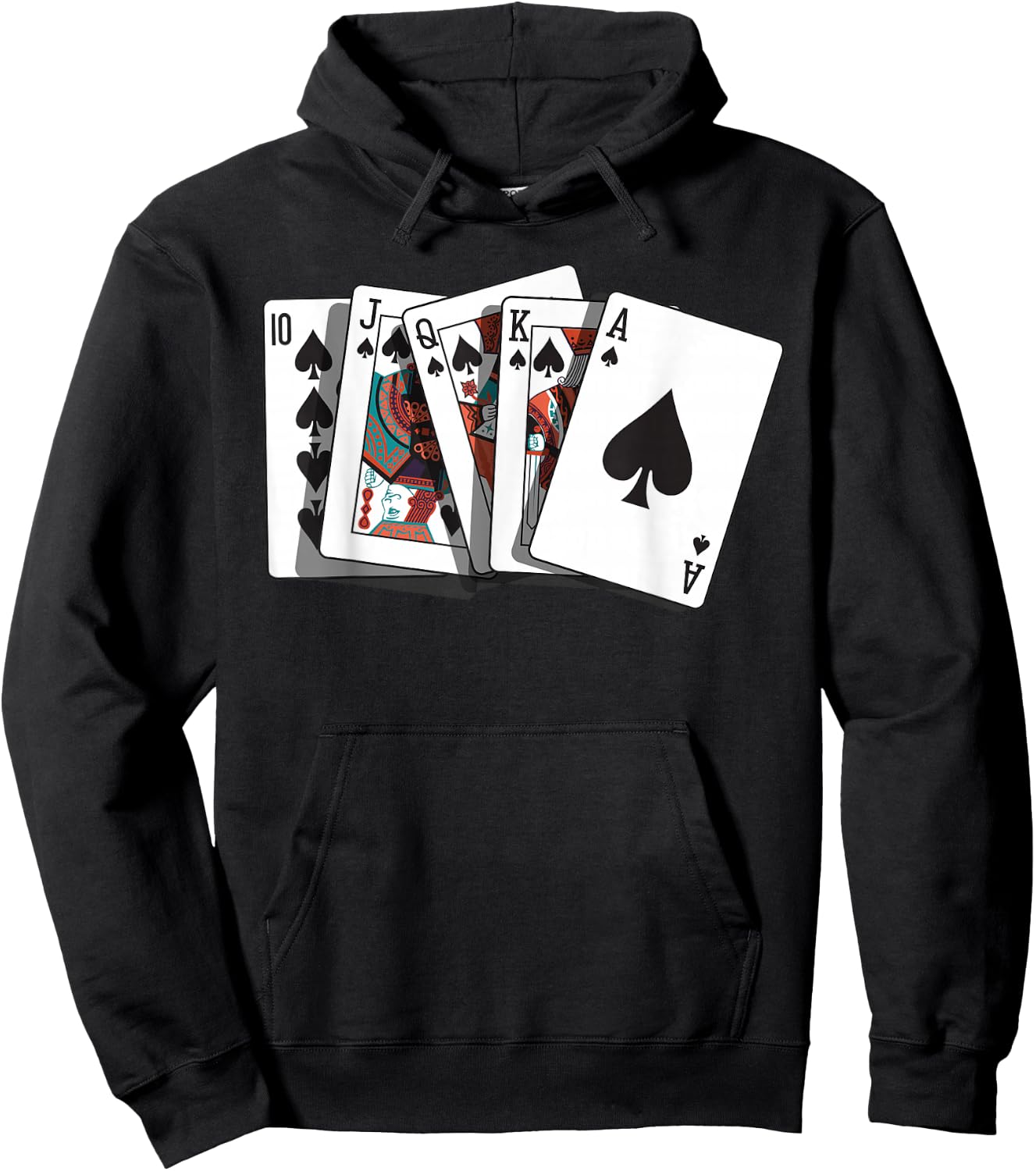Poker Texas Hold'em - Gambling Casino Royal Flush Poker Hoodie - Hoodie | Black
