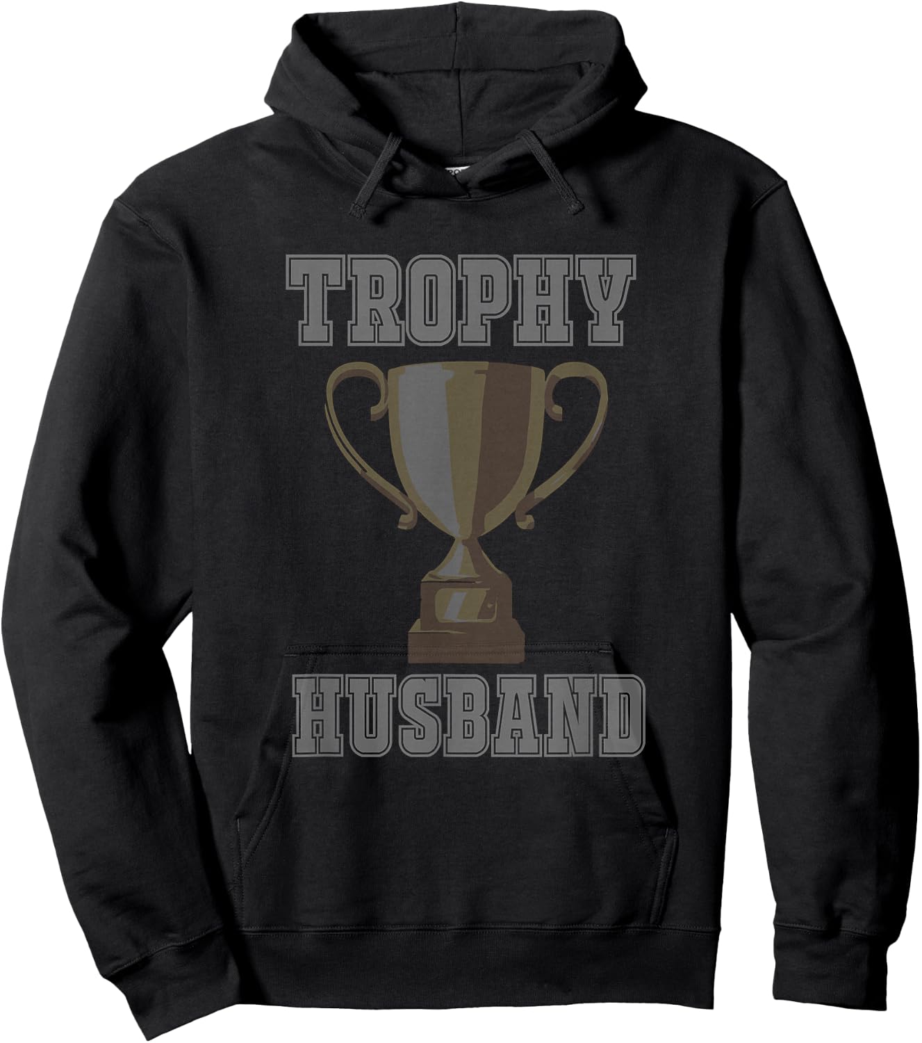 TROPHY HUSBAND Shirt | Men's Vintage Style Trophy Husband T Hoodie - Hoodie | Black