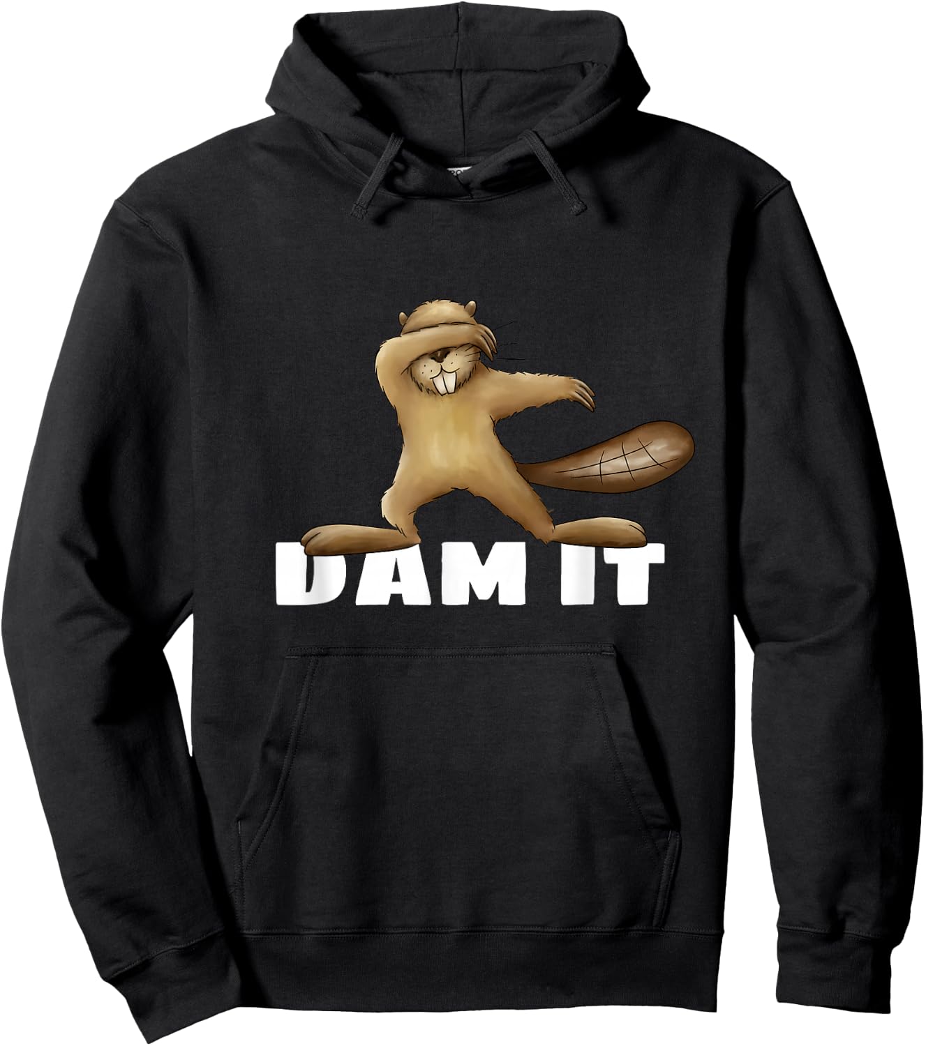 Dam it | Verdammt Dabbender Beaver Word Game Fun Hoodie - Hoodie | Black