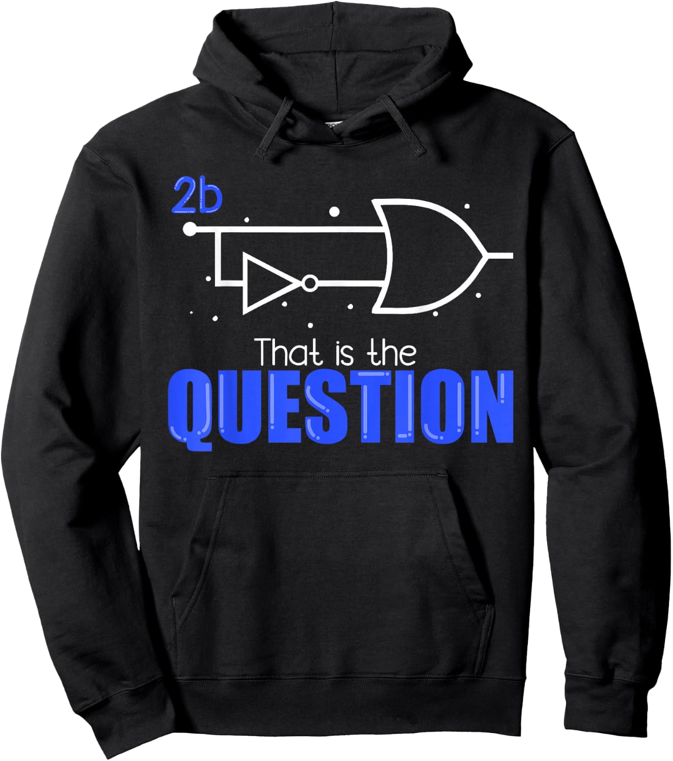 2B or not 2B - Binary Code Coder Programmer Hoodie - Hoodie | Black