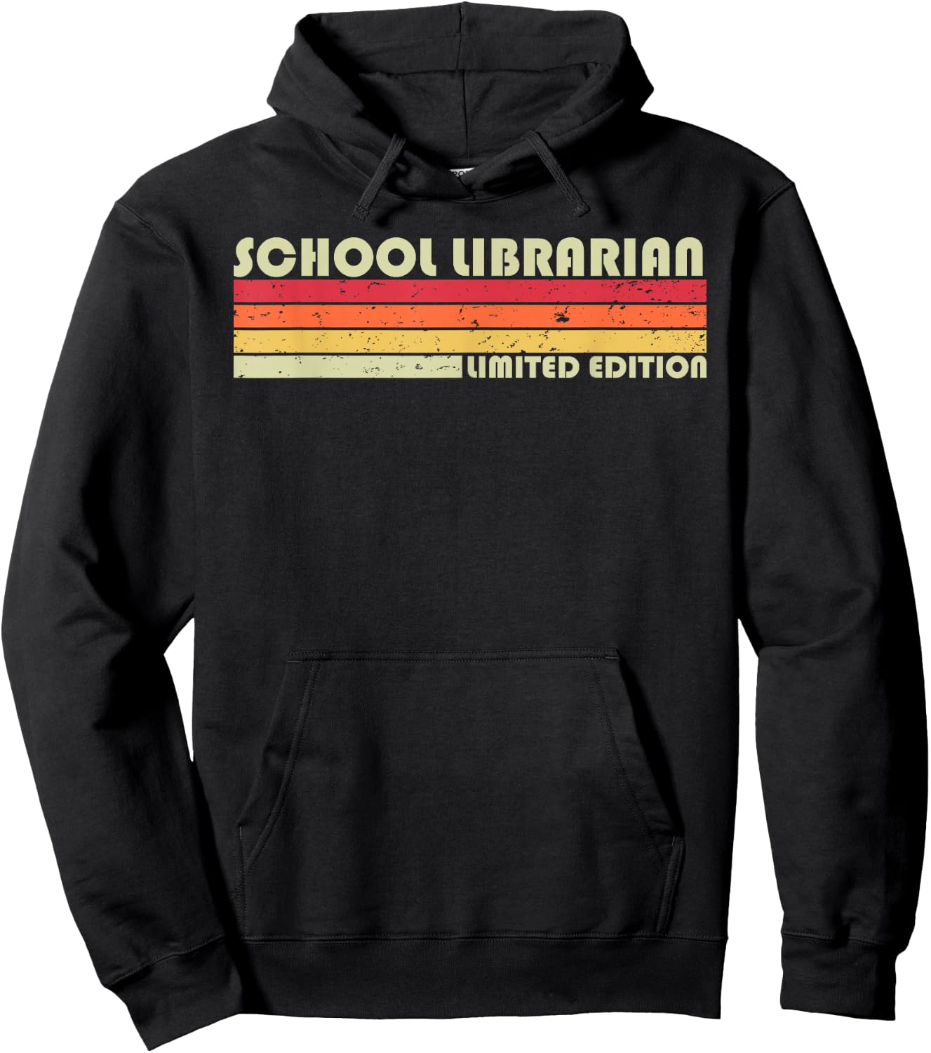School Librarian Funny Job Title Profession Birthday Worker Hoodie - Hoodie | Black