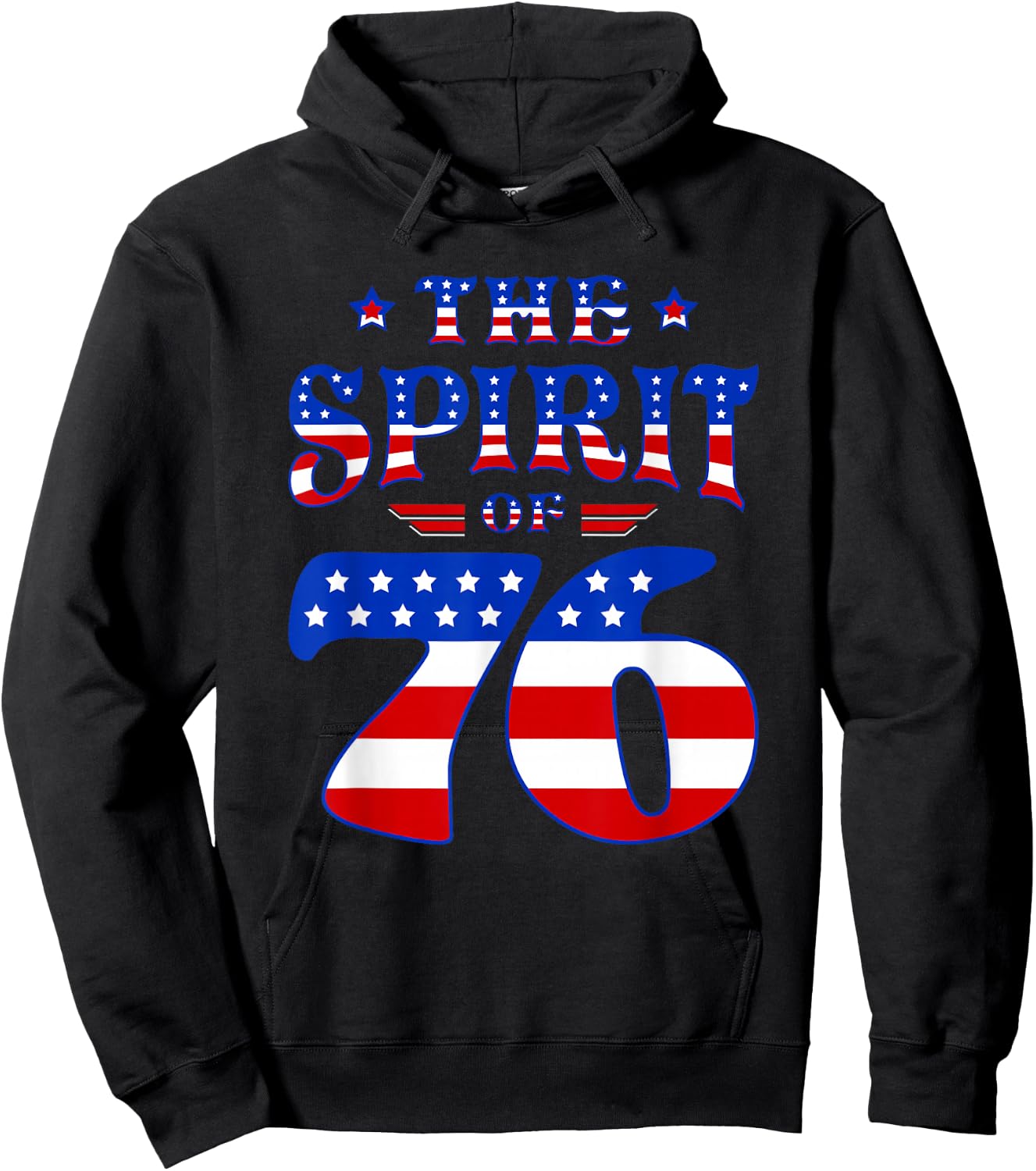 Vintage The Spirit 76 4th of July Patriotic Americans Hoodie - Hoodie | Black