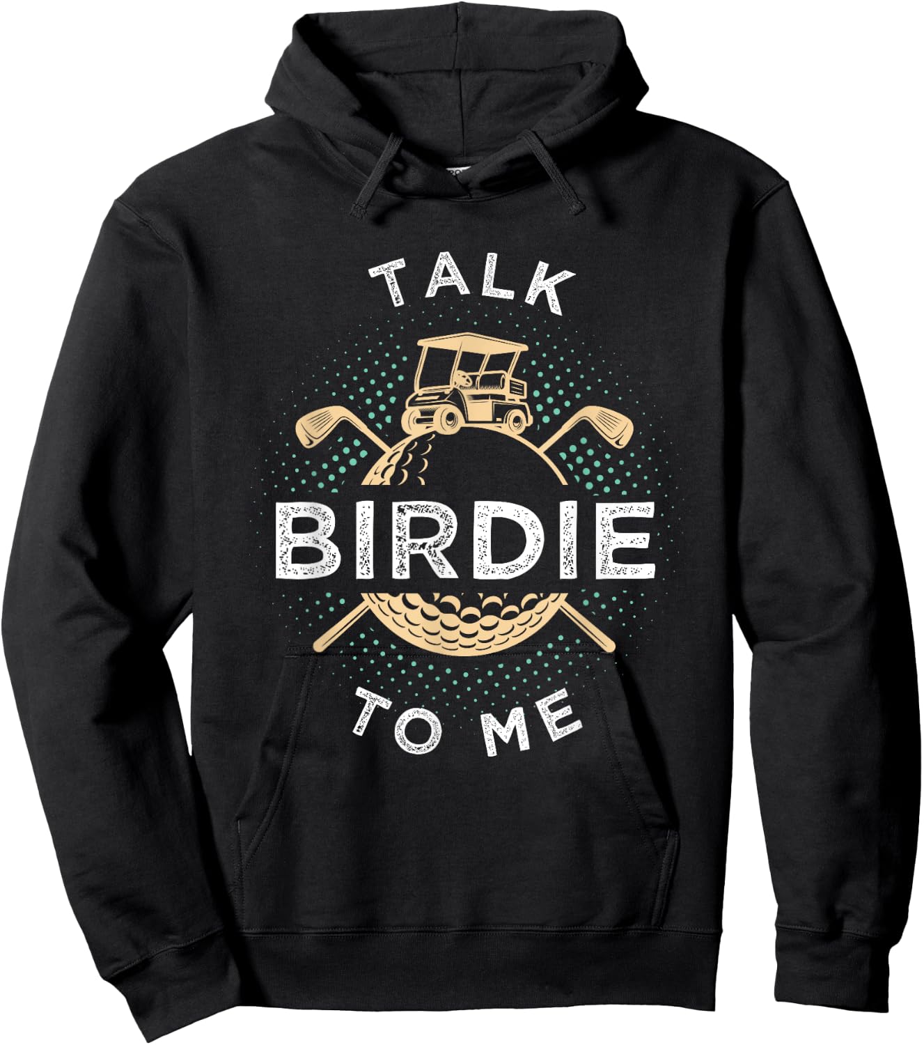 Talk Birdie To Me Funny Golf Player Pun Golfer Hoodie - Hoodie | Black