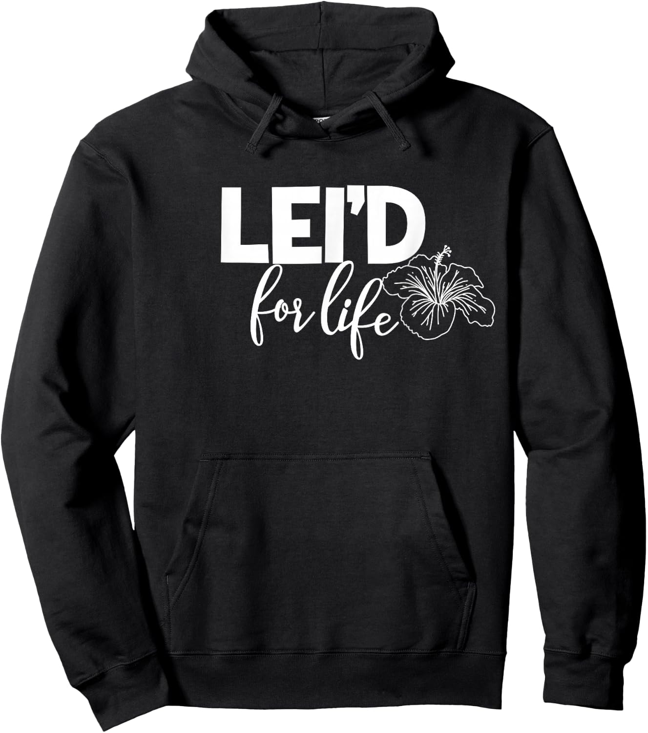 Matching Just Married Hawaii Lei'd for Life Gift Honeymoon Hoodie - Hoodie | Black