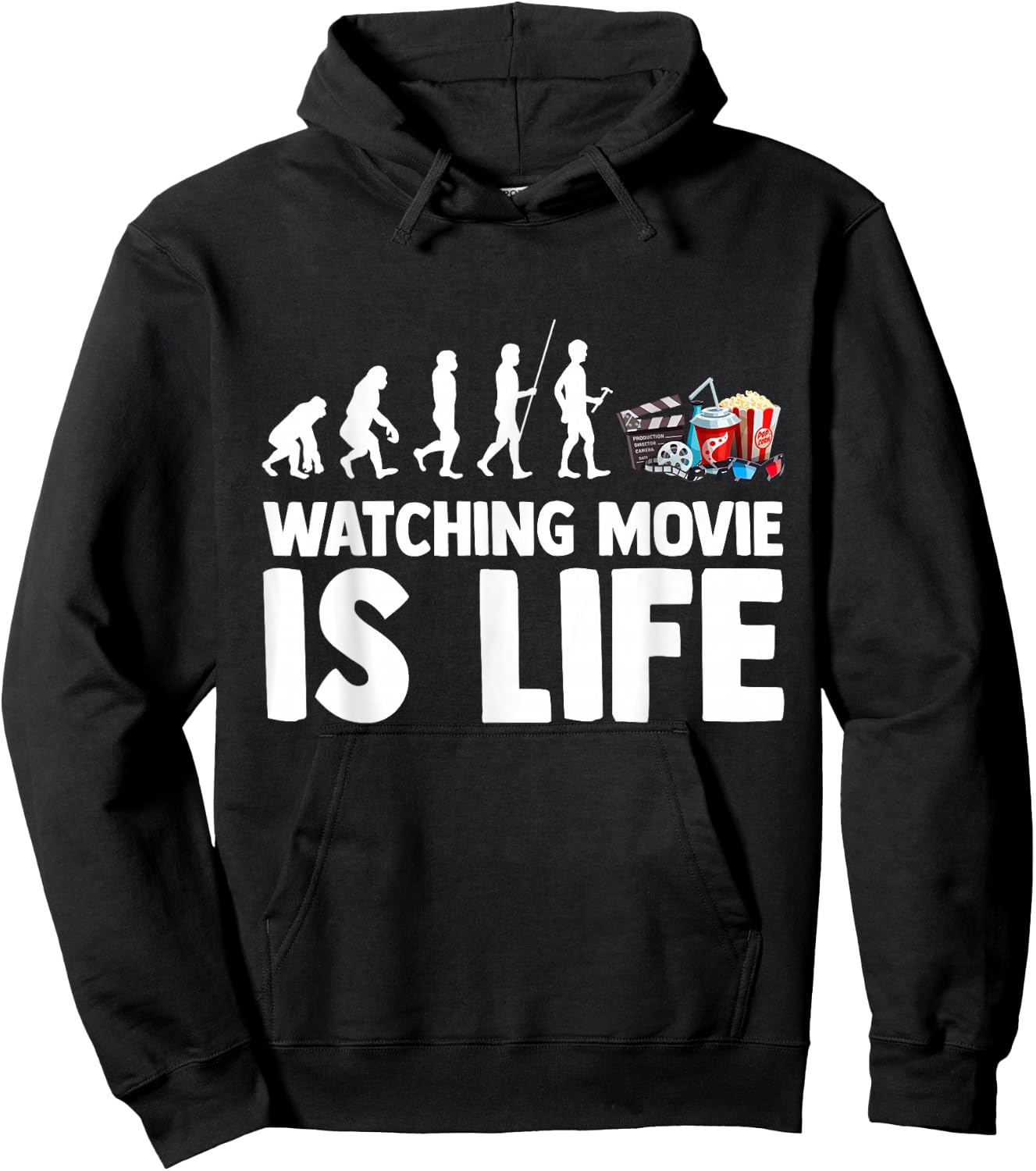 Movie Action Cinema Film Comedy Flick Feature Hoodie - Hoodie | Black