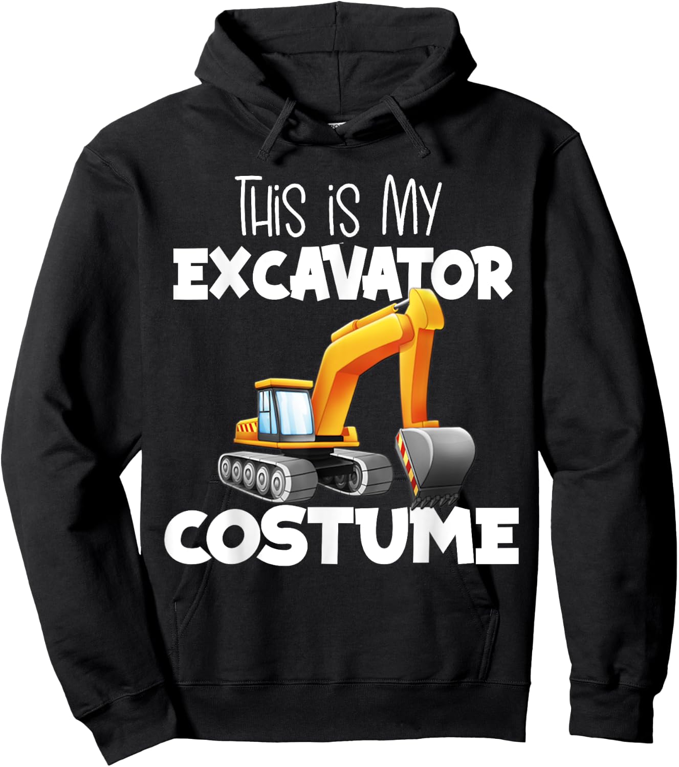 This Is My Excavator Costume Digger Truck Halloween Costume Hoodie - Hoodie | Black