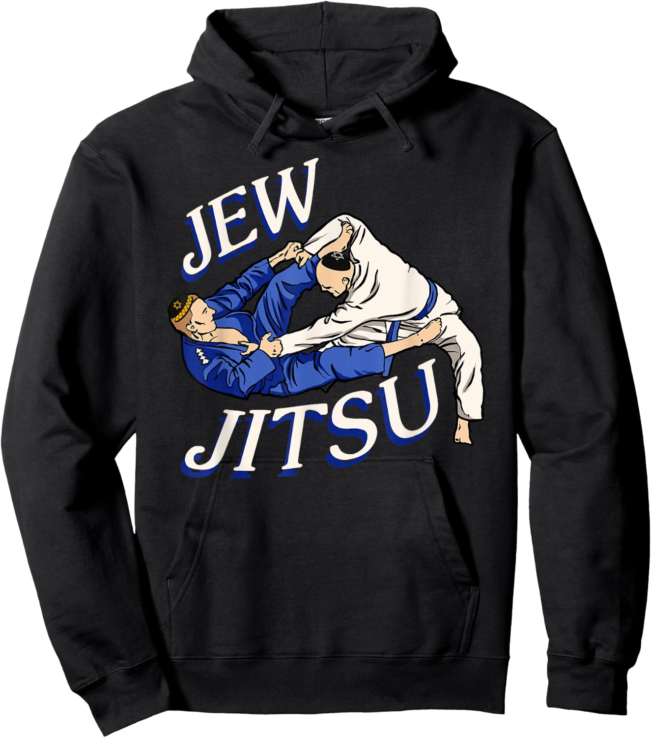 Funny Fighting Jew Jitsu Mixed Martial Arts Hoodie - Hoodie | Black