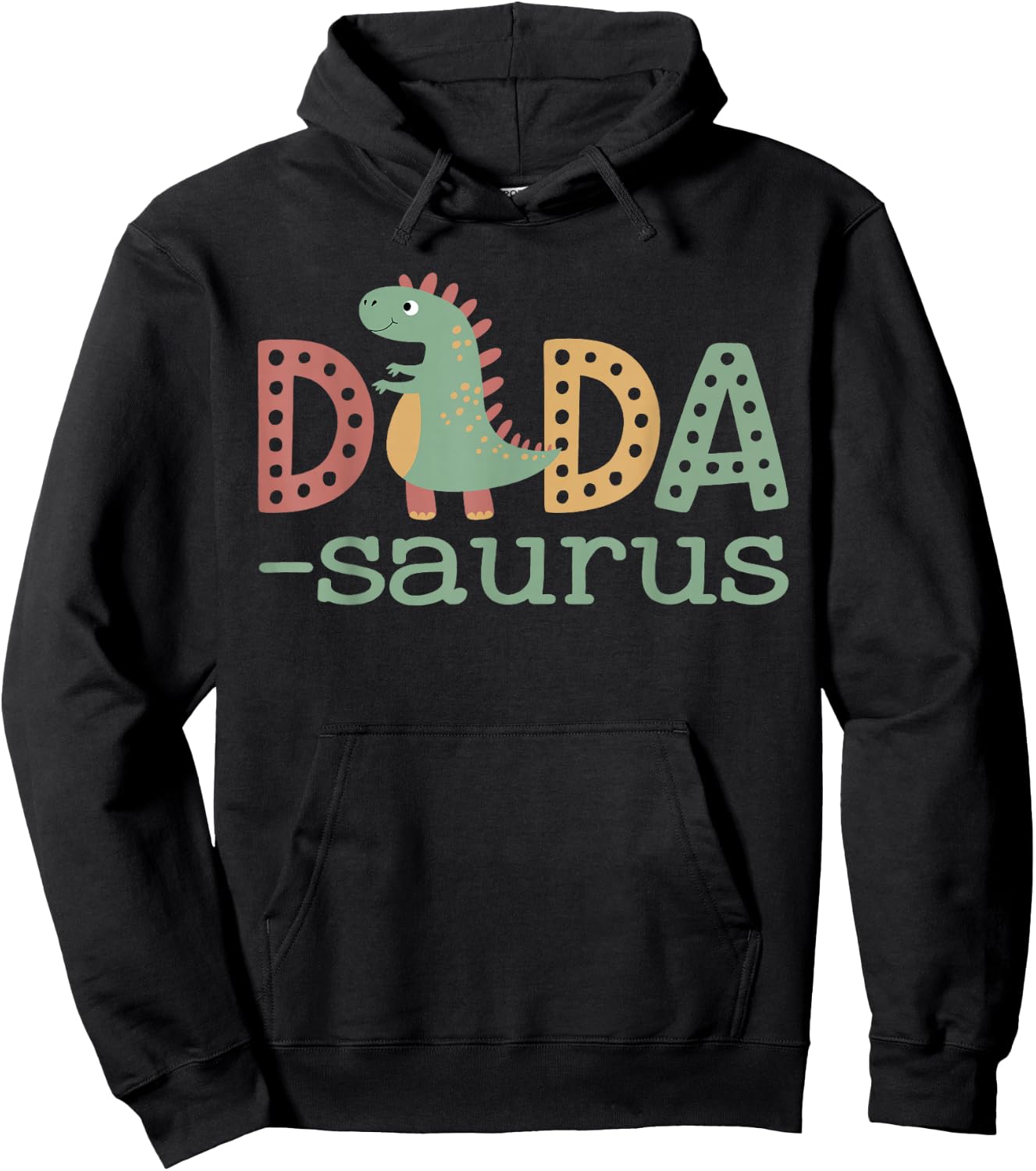 Dadasaurus T Rex Dinosaur Dada Saurus Family Matching Retro Hoodie - Hoodie | Black