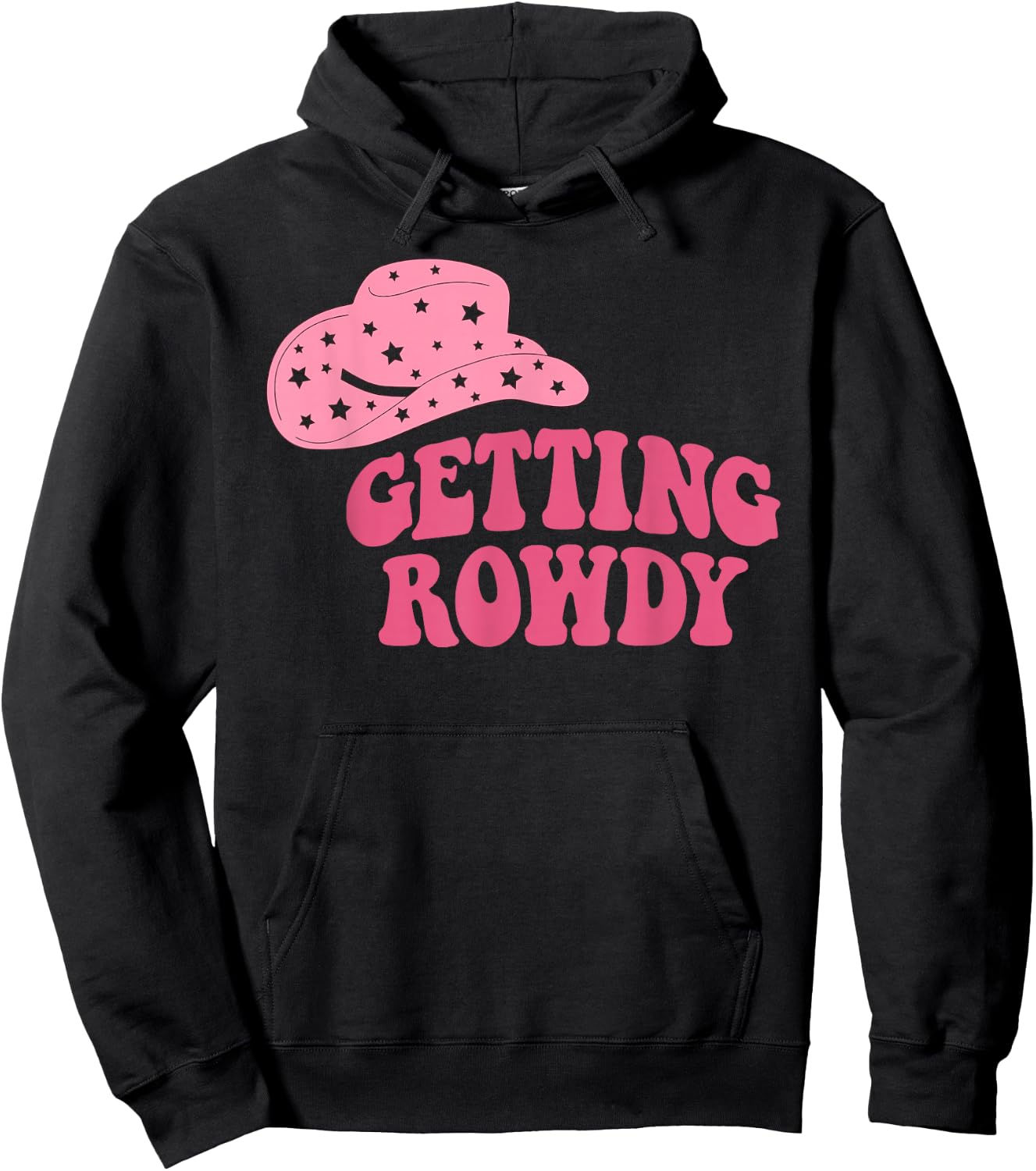 Getting Rowdy Western Getting Hitched Bachelorette Matching Hoodie - Hoodie | Black