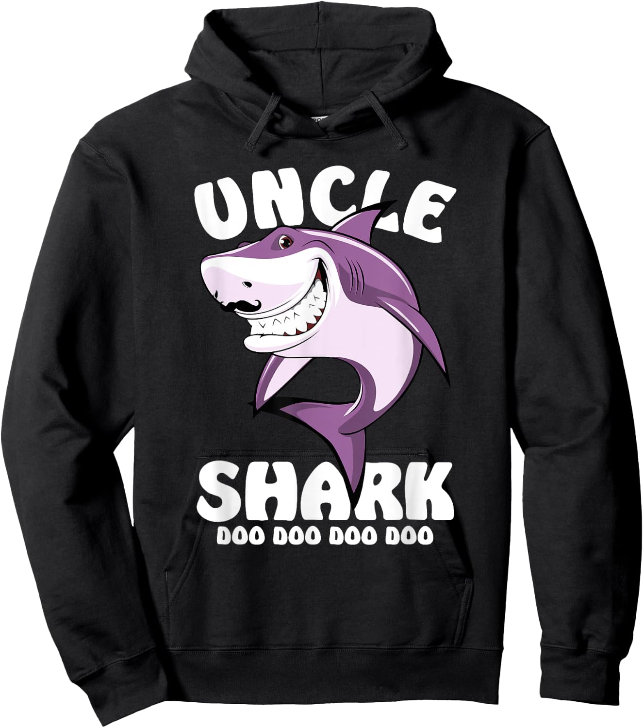 Uncle Shark Doo Doo Mommy Auntie Daddy Baby Hoodie - Hoodie | Black