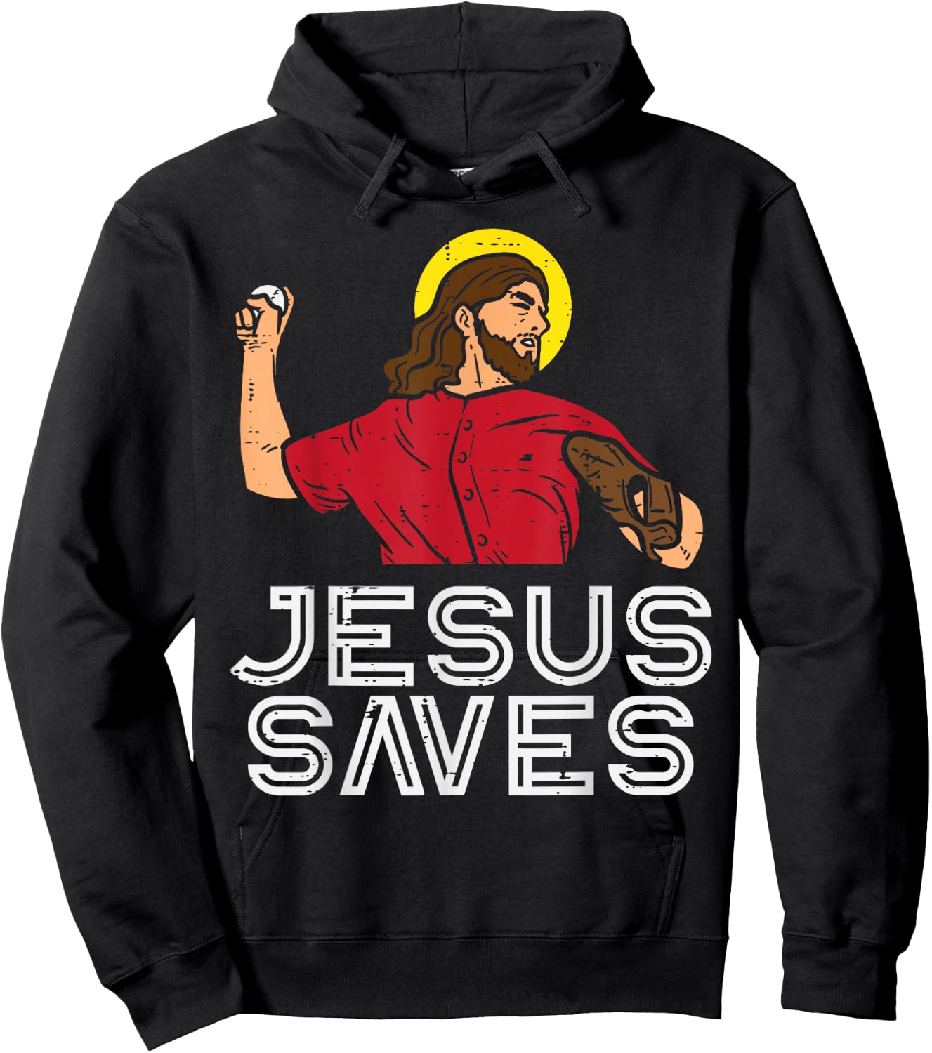 Jesus Saves Baseball God Sports Christian Men Women Kids Hoodie - Hoodie | Black