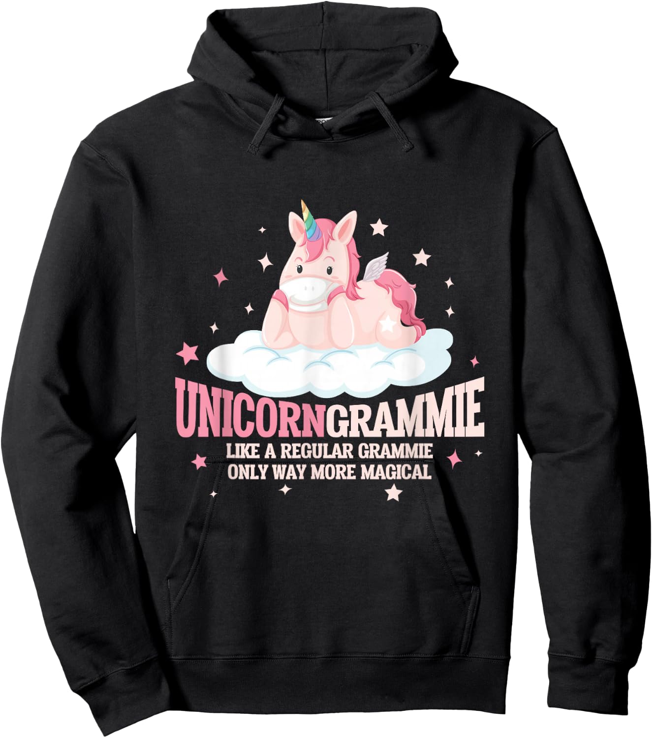 Unicorn Grammie Funny Grandmother Horse Lover Hoodie - Hoodie | Black
