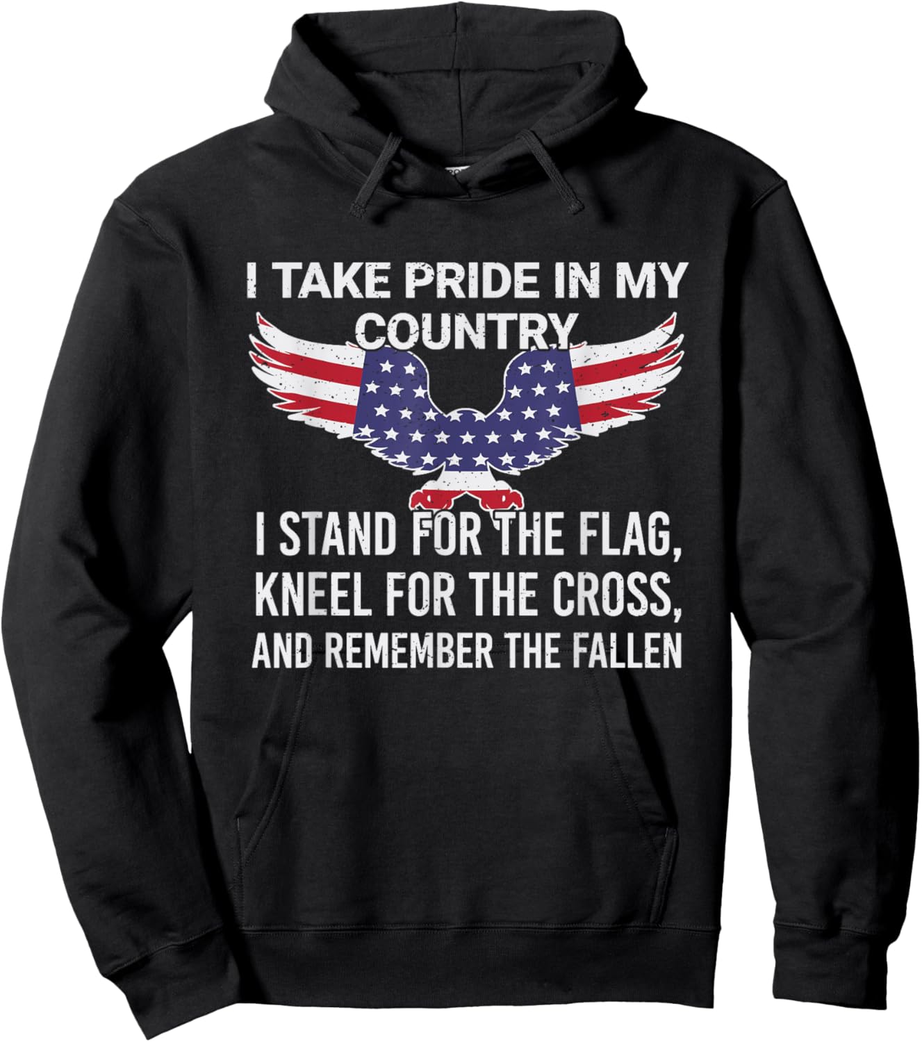 I take pride in my country Veteran Patriot America Hoodie - Hoodie | Black