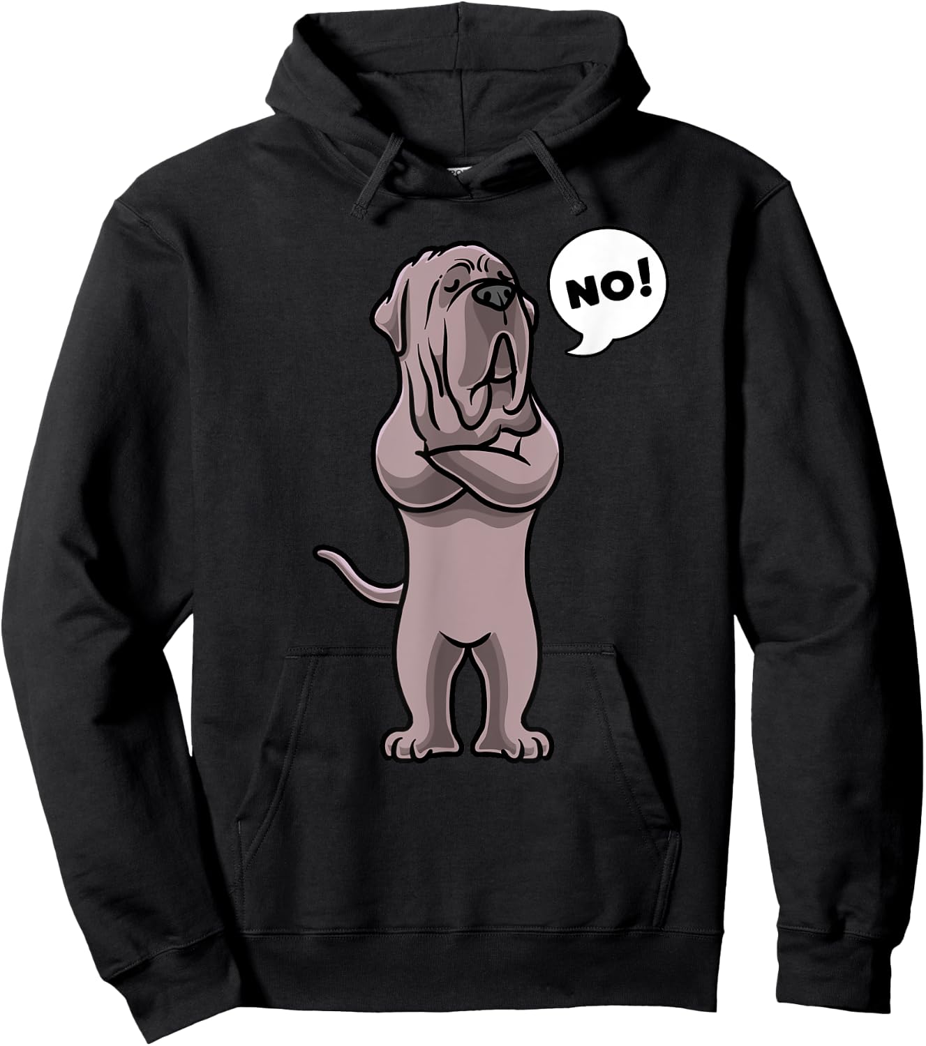 Stubborn Neapolitan Mastiff Dog Mastino Napoletano Men Women Girls Kids Hoodie - Hoodie | Black