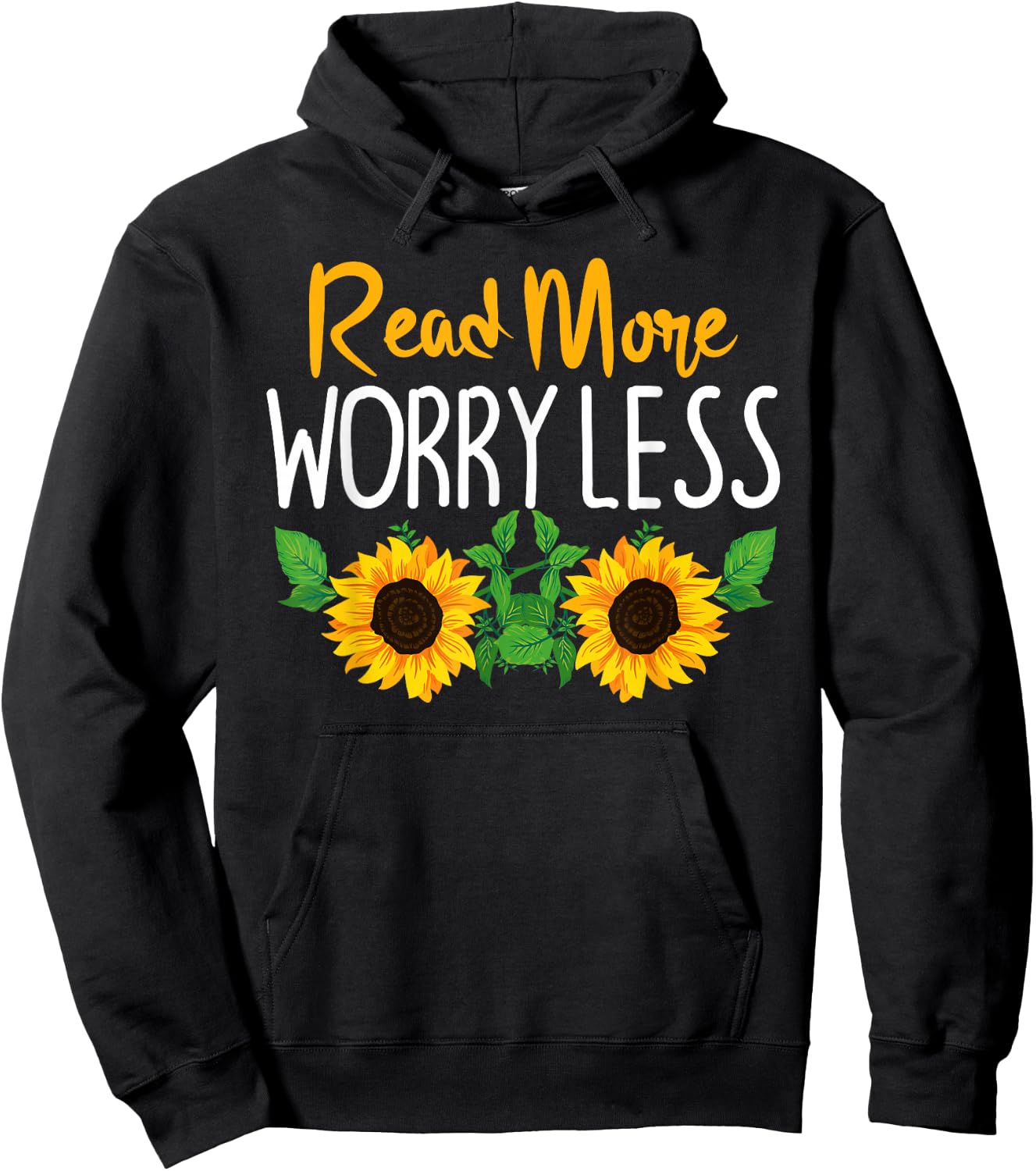 Read More Worry Less Sunflower Teacher Hoodie - Hoodie | Black